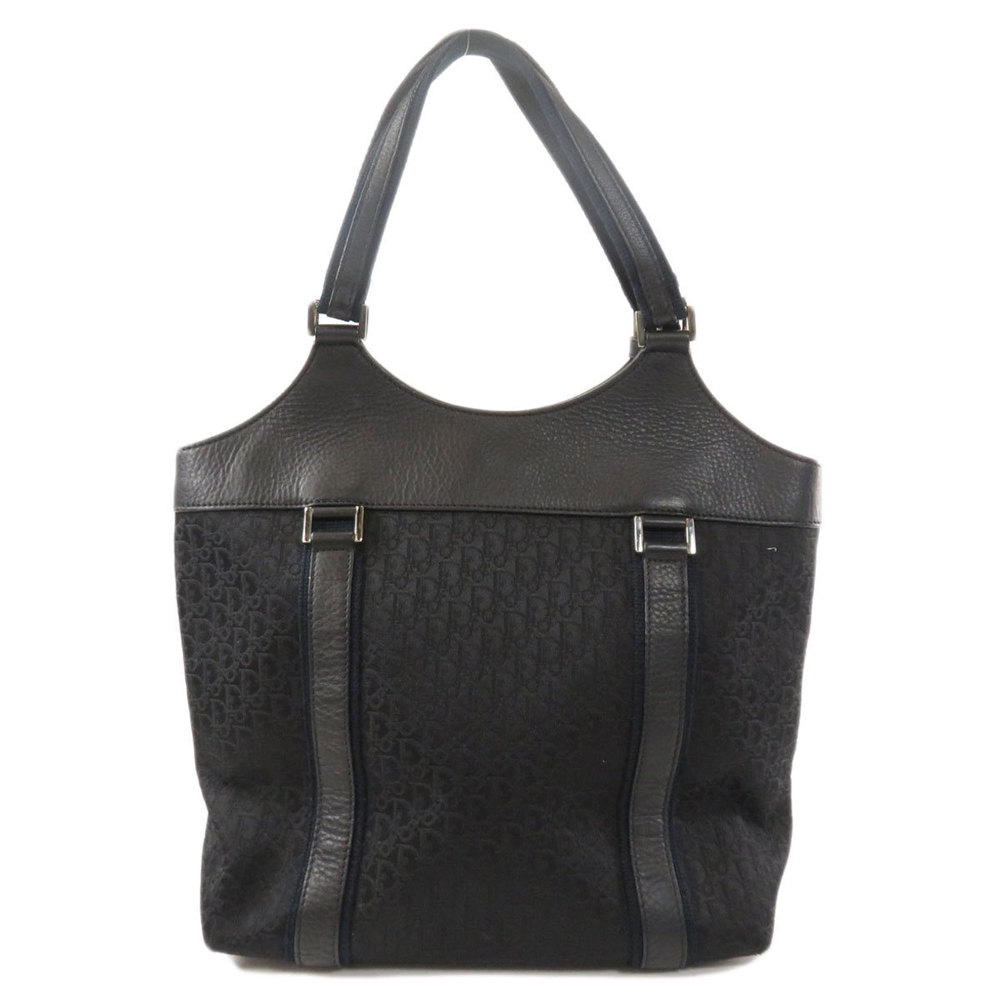 Christian Dior Trotter Pattern Handbag Canvas Black - Picture 2 of 9